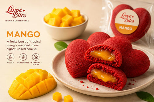 Love Bites mango vegan and gluten-free cookies