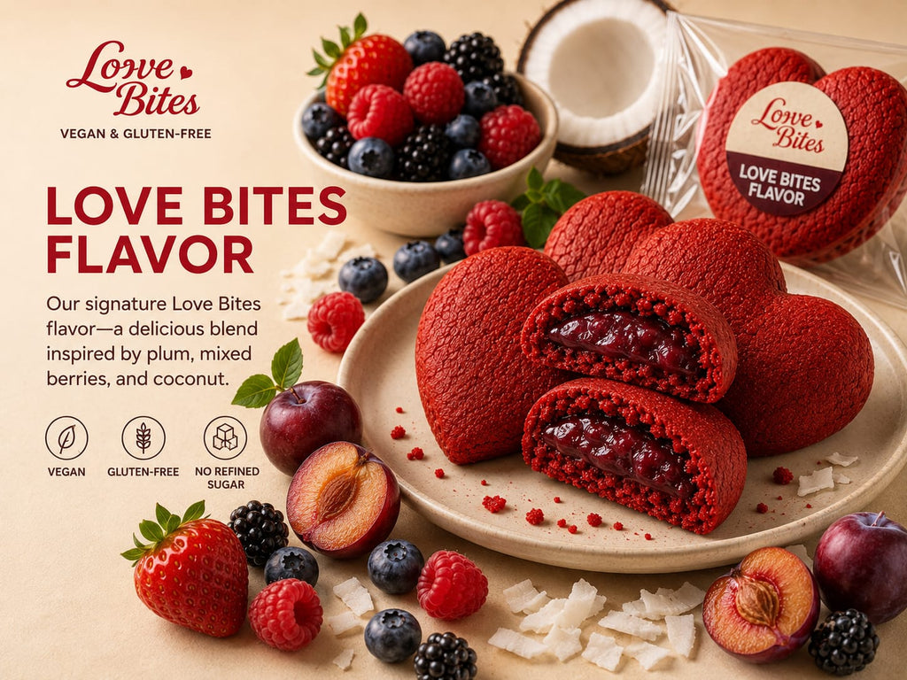 Love Bites plum berry coconut vegan and gluten-free cookies