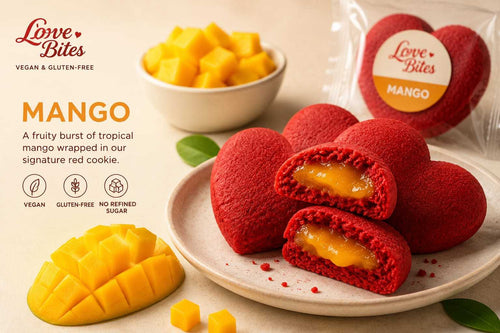 Love Bites vegan gluten-free cookies in packaging