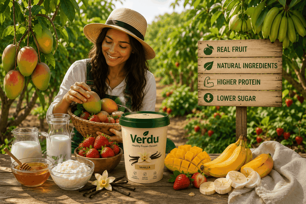 Verdu high protein frozen dessert 6 cup variety pack